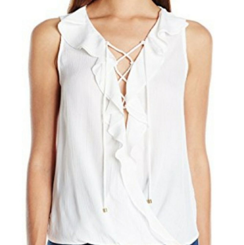 Ella Moss Lace Up Top Size X-Small